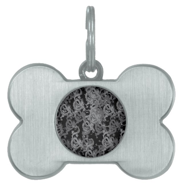 Chinese Ying Yang Dragon Pet ID Tag (Front)