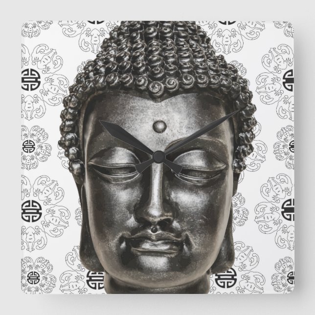 Chinese Zen Buddha Wall Clock (Front)