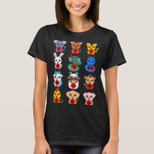 Chinese Zodiac Animal Signs Lunar New Year T-Shirt