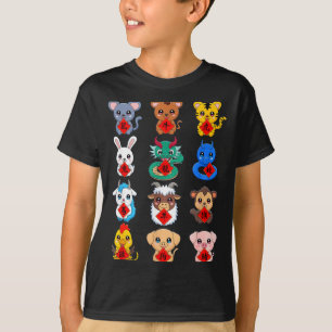 Chinese Zodiac Animal Signs Lunar New Year  T-Shirt