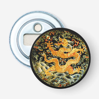 Chinese zodiac antique embroidered golden dragon bottle opener