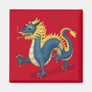 Chinese Zodiac Dragon Astrology Sign Red Magnet