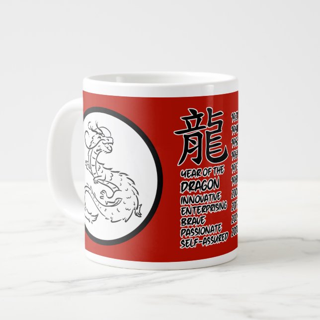 Chinese Zodiac Dragon Jumbo Mug (Front Left)