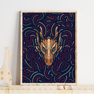 Chinese Zodiac Dragon Zodiac Digital Print