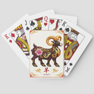 Chinese Zodiac Goat Playing Cards