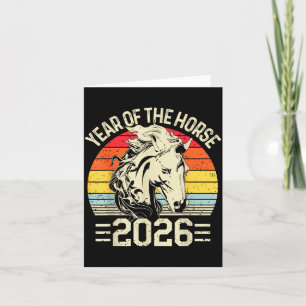 Chinese Zodiac Horse2026 Decorations Year Of The H Card