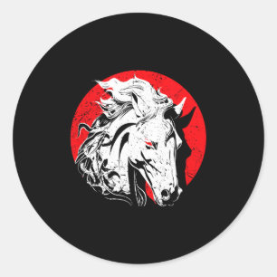 Chinese Zodiac Horse2026 Decorations Year Of The H Classic Round Sticker