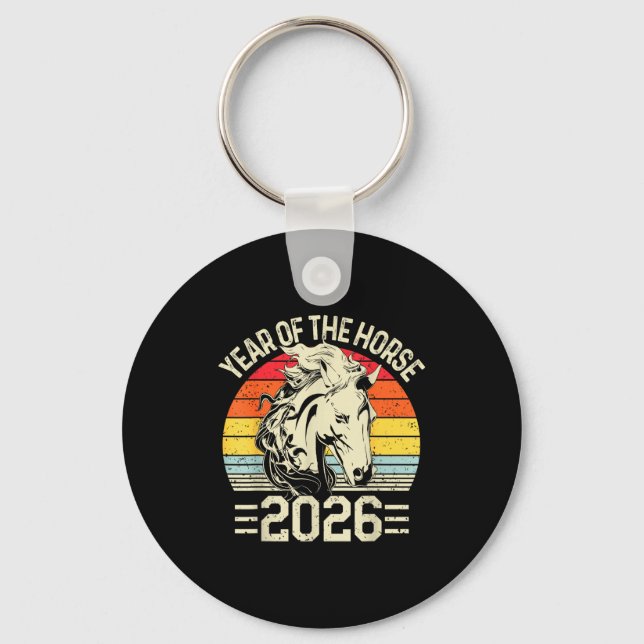 Chinese Zodiac Horse2026 Decorations Year Of The H Key Ring (Front)