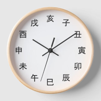 Chinese Zodiac Kanji Clock -