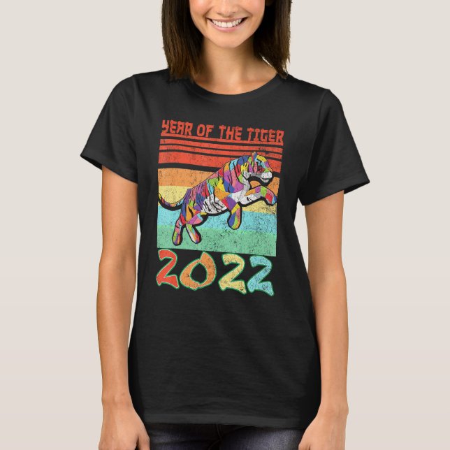 Chinese Zodiac Lunar Calendar Happy New Year Of Ti T-Shirt (Front)