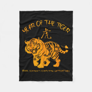 Chinese Zodiac Lunar New Year Astrology Horoscope Fleece Blanket