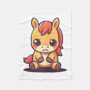 Chinese Zodiac New Year of The Horse Fire Cry Cry Fleece Blanket