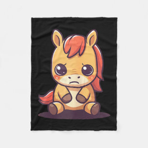 Chinese Zodiac New Year of The Horse Fire Cry Cry Fleece Blanket