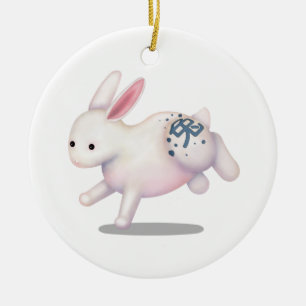 Chinese Zodiac Rabbit Cute Astrology Sign Ceramic Tree Decoration