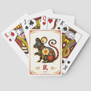 Chinese Zodiac Rat Playing Cards