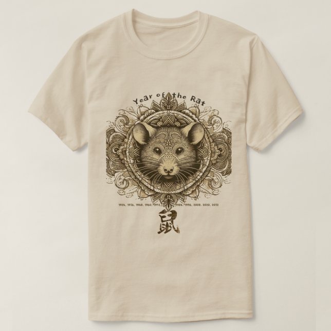 Chinese Zodiac "Rat" T-Shirt (Design Front)