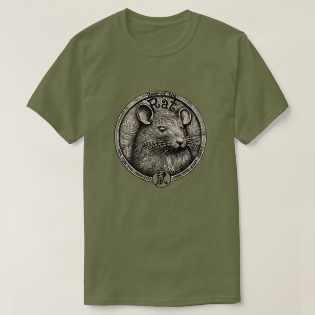 Chinese Zodiac "Rat" T-Shirt (Design Front)