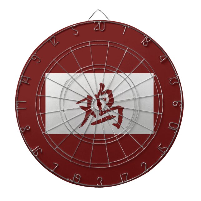Chinese zodiac sign Rooster red Dartboard (Front)