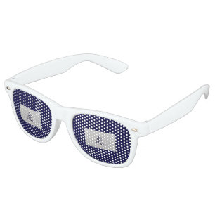 Chinese zodiac sign Tiger blue Retro Sunglasses