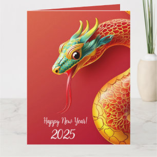 chinese zodiac symbol new year 2025 snake asian st card