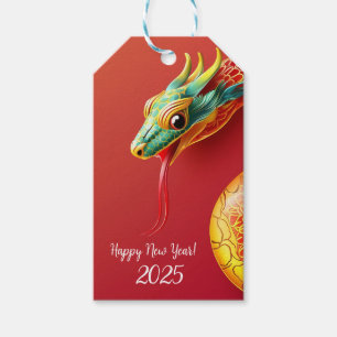chinese zodiac symbol new year 2025 snake asian st gift tags