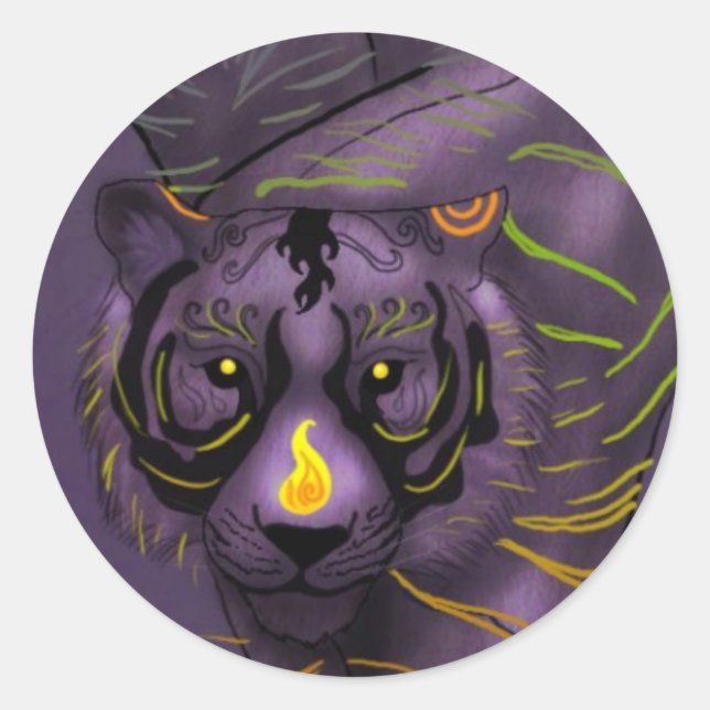 Chinese Zodiac Tiger Sticker (Front)