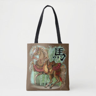 Chinese Zodiac Year of the Horse Tote Bag