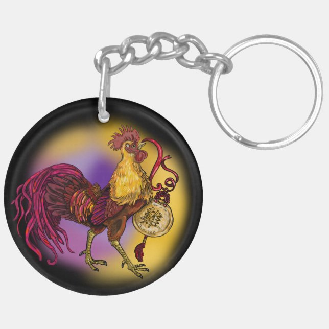 chinese zodiac year of the Rooster Key Ring (Back Right)