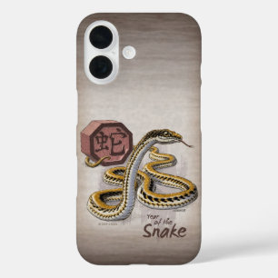 Chinese Zodiac Year of the Snake Art iPhone 16 Case