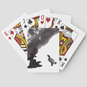 Chinesische Tuschekunst mit Entenmotiv Playing Cards