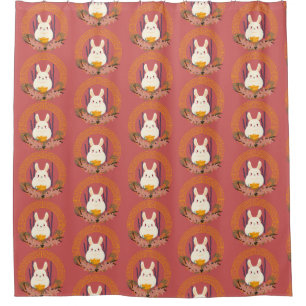 chinesse bunny  shower curtain