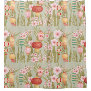chinesse decorating shower curtain