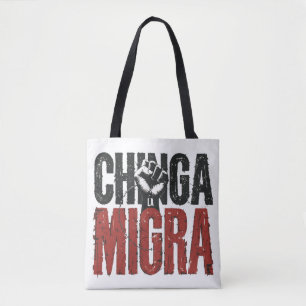 Chinga La Migra Anti-ICE Shirt –Vintage Resistance Tote Bag