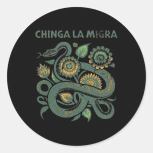 Chinga La Migra Anti Trump Ice Out Classic Round Sticker