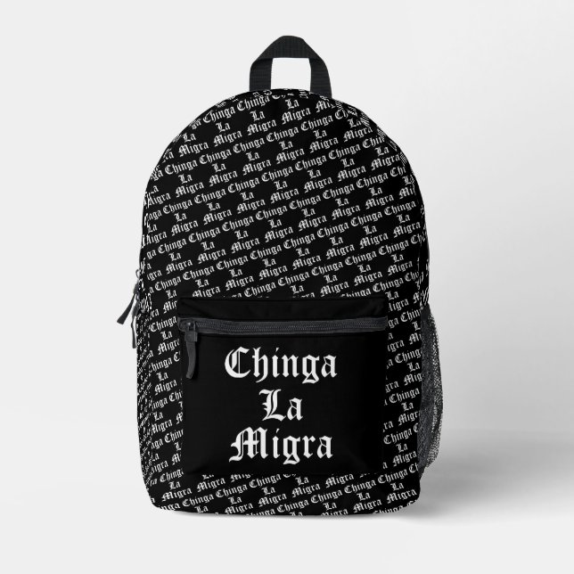 Chinga LA Migra Printed Backpack (Front)
