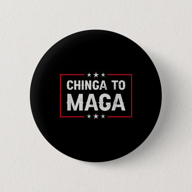 Chinga Tu Statement  6 Cm Round Badge (Front)