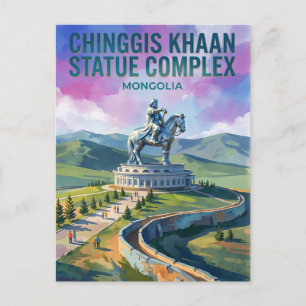Chinggis Khaan Statue Complex Mongolia Postcard
