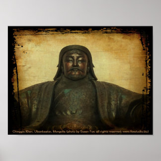 Chinggis Khan, Ulaanbaatar, Mongolia Poster