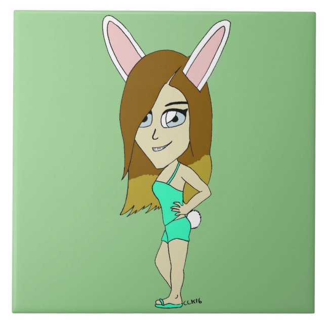 Chini Bunny girl  Tile (Front)