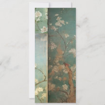 Chinoiserie Antiqued Green & Apple Blossoms 1