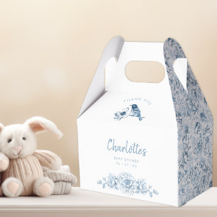 Chinoiserie Baby Shower Favour Box – Blue Floral B