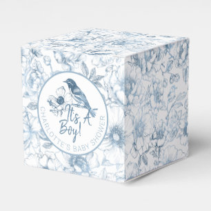 Chinoiserie Baby Shower Favour Boxes Blue Floral