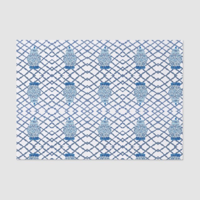 Chinoiserie Bamboo Ginger Jars   Tissue Paper (Front)