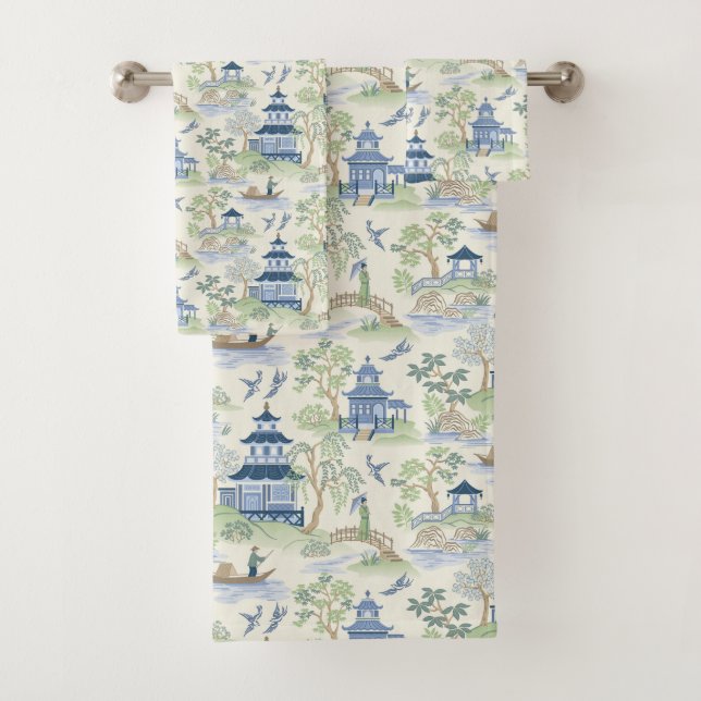 Chinoiserie Bath Towels (Insitu)