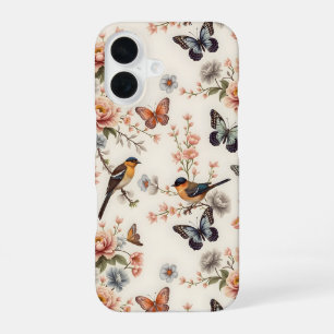 Chinoiserie Bird and Butterfly Harmony iPhone 16 Case