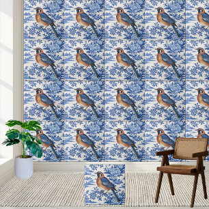 Chinoiserie Bird and Floral Tile