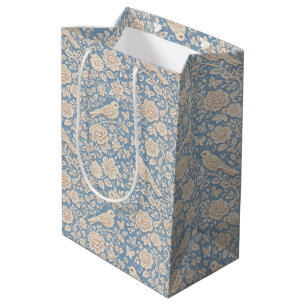 Chinoiserie Bird and Flower Seamless Pattern Medium Gift Bag