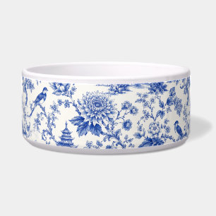 Chinoiserie Blue and White Floral Vintage Pagoda