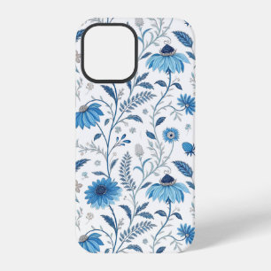 Chinoiserie Blue Echinacea Pattern iPhone 12 Pro Case