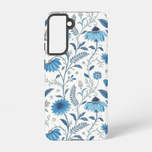 Chinoiserie Blue Echinacea Pattern Samsung Galaxy Case